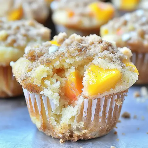 Peach Crumb Muffins