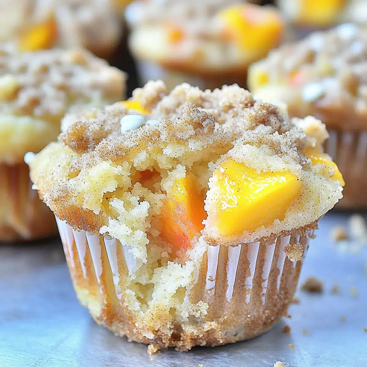 Peach Crumb Muffins