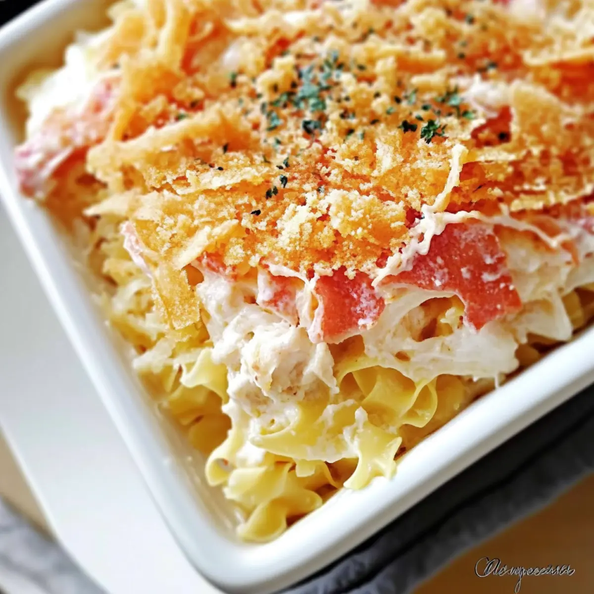 Cheesy Crab Rangoon Casserole