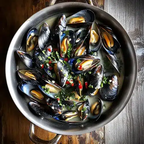 Mussels in Garlic Miso Broth