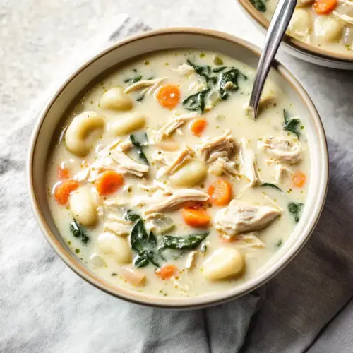 Creamy Crockpot Chicken Gnocchi Soup