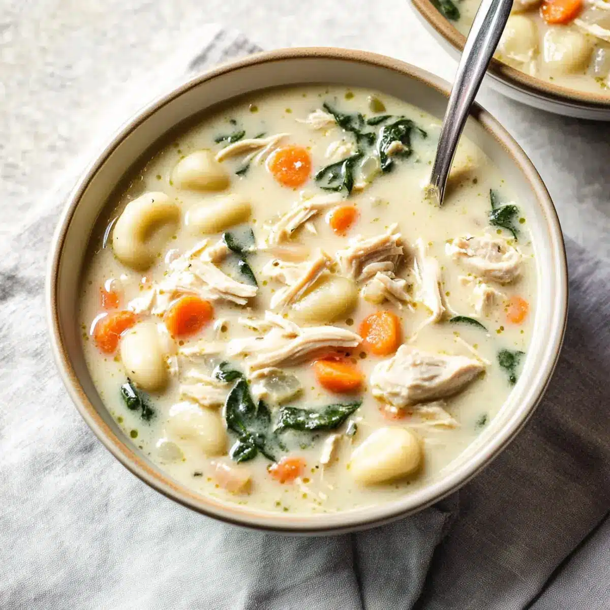 Creamy Crockpot Chicken Gnocchi Soup