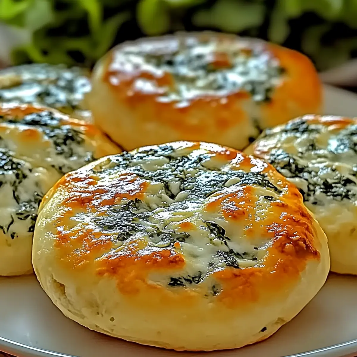 Spinach Cottage Cheese Flagels