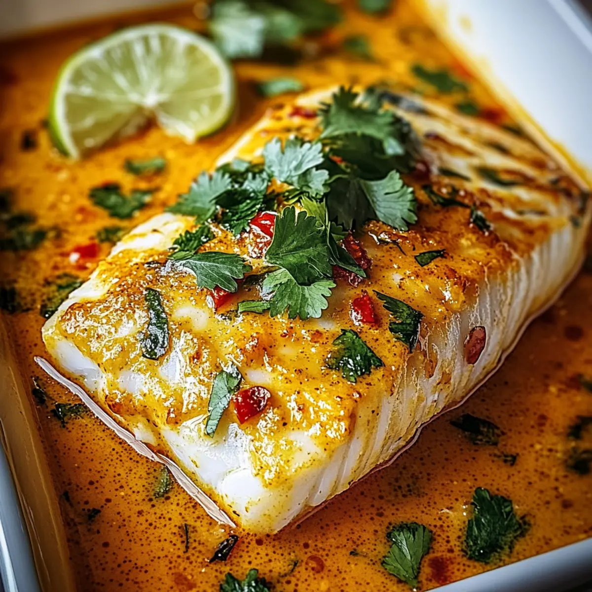 Coconut Curry Baked Cod