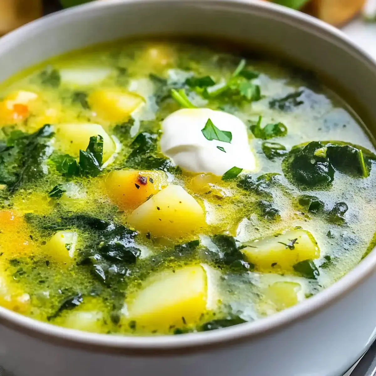 Green Borscht (Ukrainian Spinach Soup)