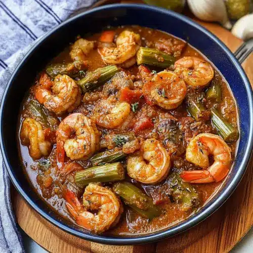Smothered Okra With Shrimp