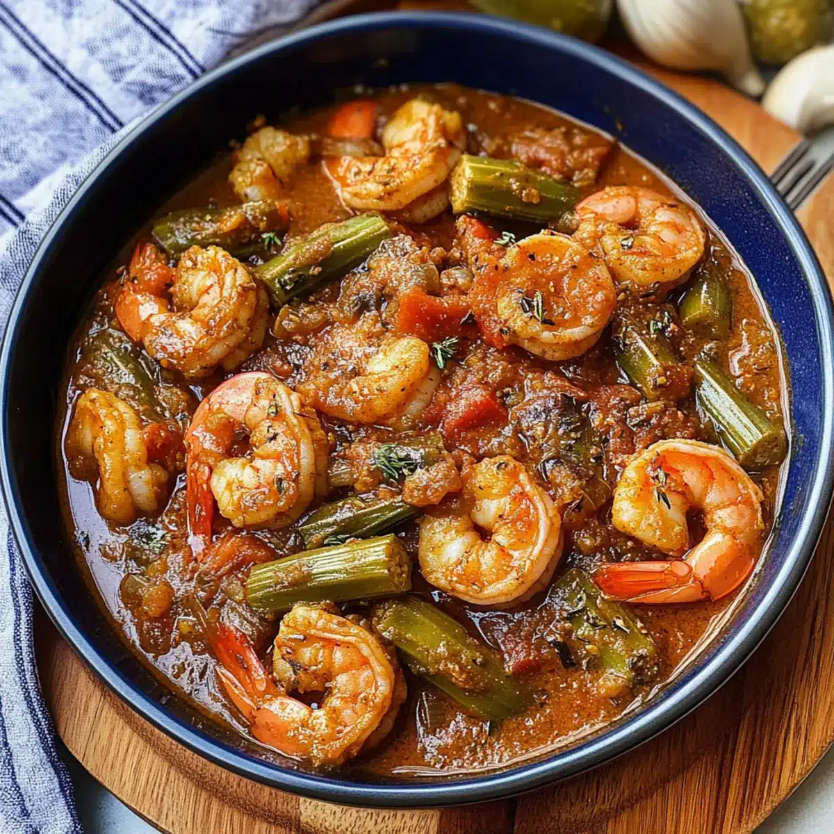 Smothered Okra With Shrimp