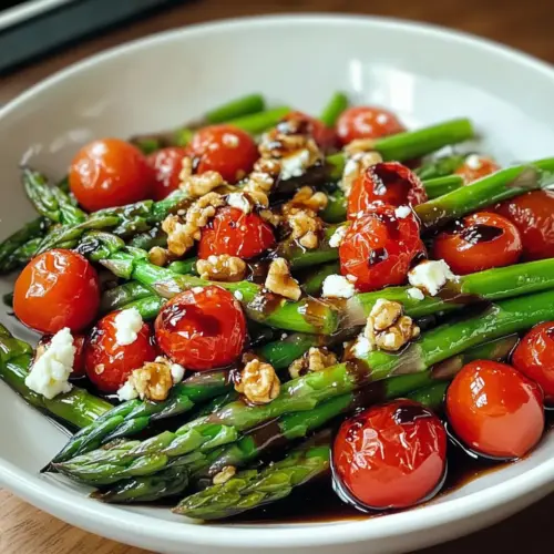 Balsamic Asparagus Tomato Salad