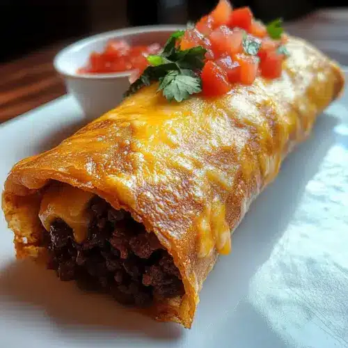 Crispy Beef & Cheese Chimichangas